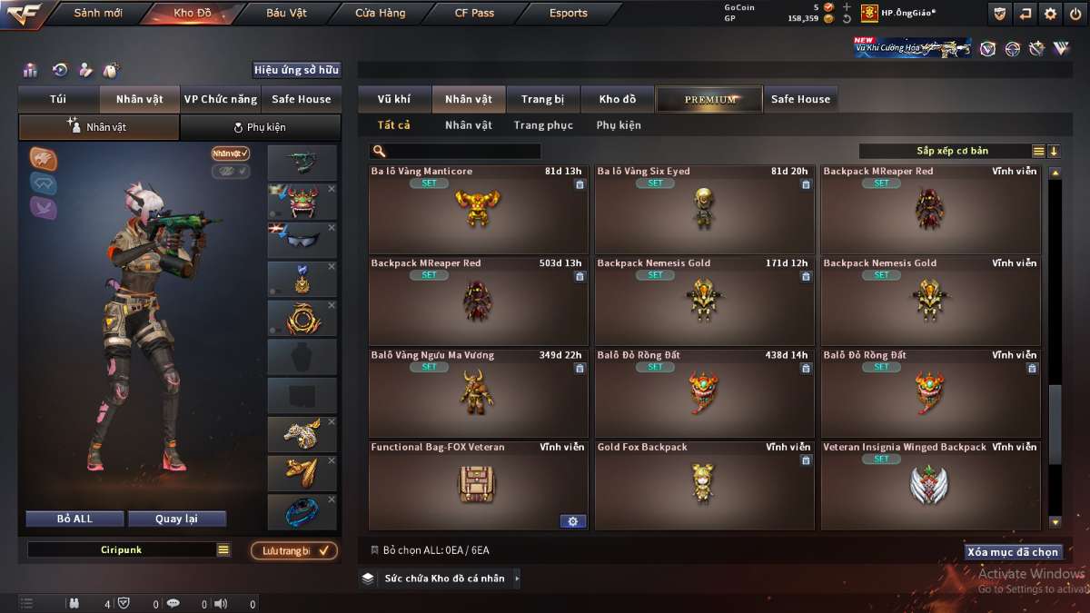 shop acc cf uy tin gia re